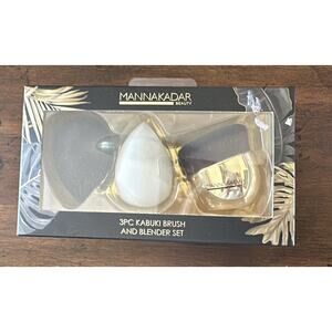 Manna Kadar Kabuki Brush Blender Brush Kit 3 Piece